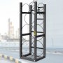 VEVOR Soporte para tanque de refrigerante con 2 x 30 libras y 3 otros que ahorran espacio Estante para tanque de cilindro 35 x 13 x 14 pulgadas para almacenamiento de gas nitrógeno y oxígeno