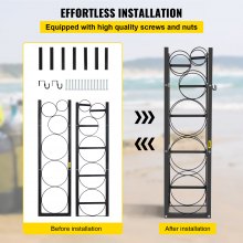 VEVOR Estante para tanque de refrigerante, estante para tanque cilíndrico con 3-30 lb y 3 botellas pequeñas