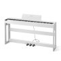 VEVOR Weighted Digital Piano, 88 Keys Fully Weighted, Electric Piano Keyboard with Furniture Stand, Power Adapter, Triple Pedal, Record Function, 280 Tones, Wireless Connection, for Beginners, White