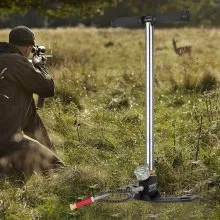 VEVOR Bomba de Aire 4.500 PSI, Inflador de Aire de Bomba con Manómetro de Alta Presión, Inflador de Bomba de Mano de Tres Etapas, Bomba de Aire de Acero Inoxidable de Bicicletas de Pie y Carretera