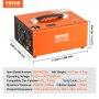 VEVOR PCP Compressor 30MPa/4500PSI Air Compressor 0.5L DC12V & AC120V Diving Compressor Air Pump incl. 8mm High-Pressure Hose with Quick Coupling Battery Clamps Filter Wool Airgun Rifle