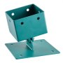 VEVOR Soportes para Estructura de Columpio, Paquete de 4, Capacidad 567 kg por Unidad, Ángulo Ajustable 45° a 60° para Postes 10 x 10 cm, Acero SUS201 con Tornillos para Jardín Patio Exterior, Verde