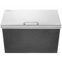 VEVOR Cofre de Hielo, 610 mm de Largo x 508 mm de Ancho x 382 mm de Alto, Enfriador de Hielo de Acero Inoxidable, Contenedor de Hielo Comercial con Cubierta con Bisagras, Aleación de Aluminio de Mango