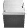 VEVOR Drop-in Ice Box, 44.24 L Stainless Steel Ice Cooler, 507 x 407 x 333 mm Commercial Ice Container with Hinged Lid, Built-in Ice Storage Chest, Drain Pipe and Drain Plug Included