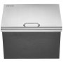 VEVOR Drop-in Ice Box, 44.24 L Stainless Steel Ice Cooler, 507 x 407 x 333 mm Commercial Ice Container with Hinged Lid, Built-in Ice Storage Chest, Drain Pipe and Drain Plug Included