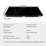 VEVOR Placa de Inducción Eléctrica 4 Fuegos Vitrocerámica 6800 W Placa de Inducción Empotrada 61 Cm con Control Táctil 9 Niveles de Calor Apagado Automático para Olla de Hierro, Acero Inoxidable
