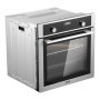 VEVOR Horno Empotrable de Pared 76 L Horno Eléctrico 59,5 cm 3550 W con 9 Funciones de Cocción Calentamiento Rápido a 200°C en 5 Minutos con Rejilla y Bandeja para Hornear, Cocina, Restaurante