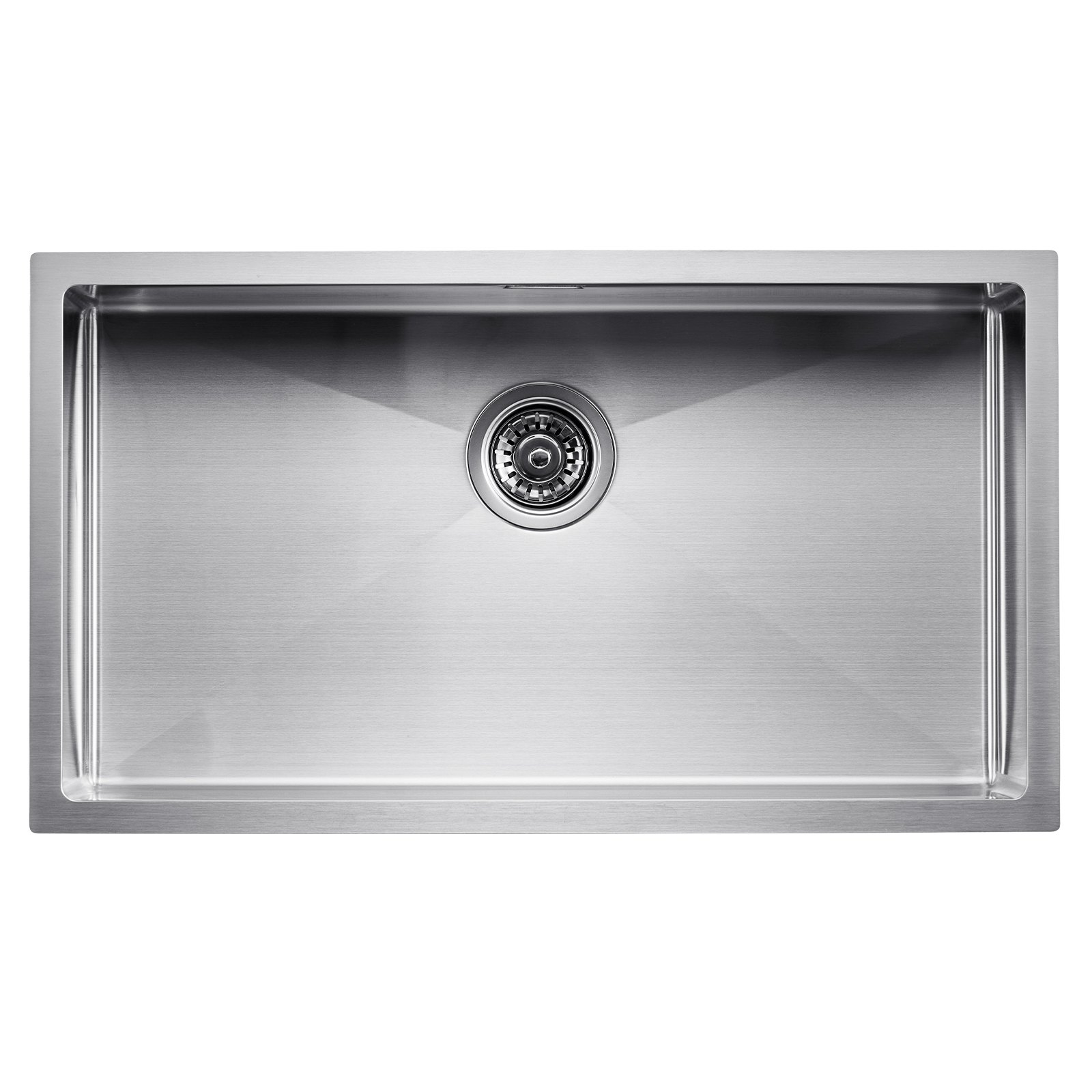 VEVOR Kitchen Sink, Built-in Sink, 76 x 43 x 19 cm, Stainless Steel, Single Bowl Sink with Accessories, Household Sink for Motorhome, Preparation Kitchen, Bar