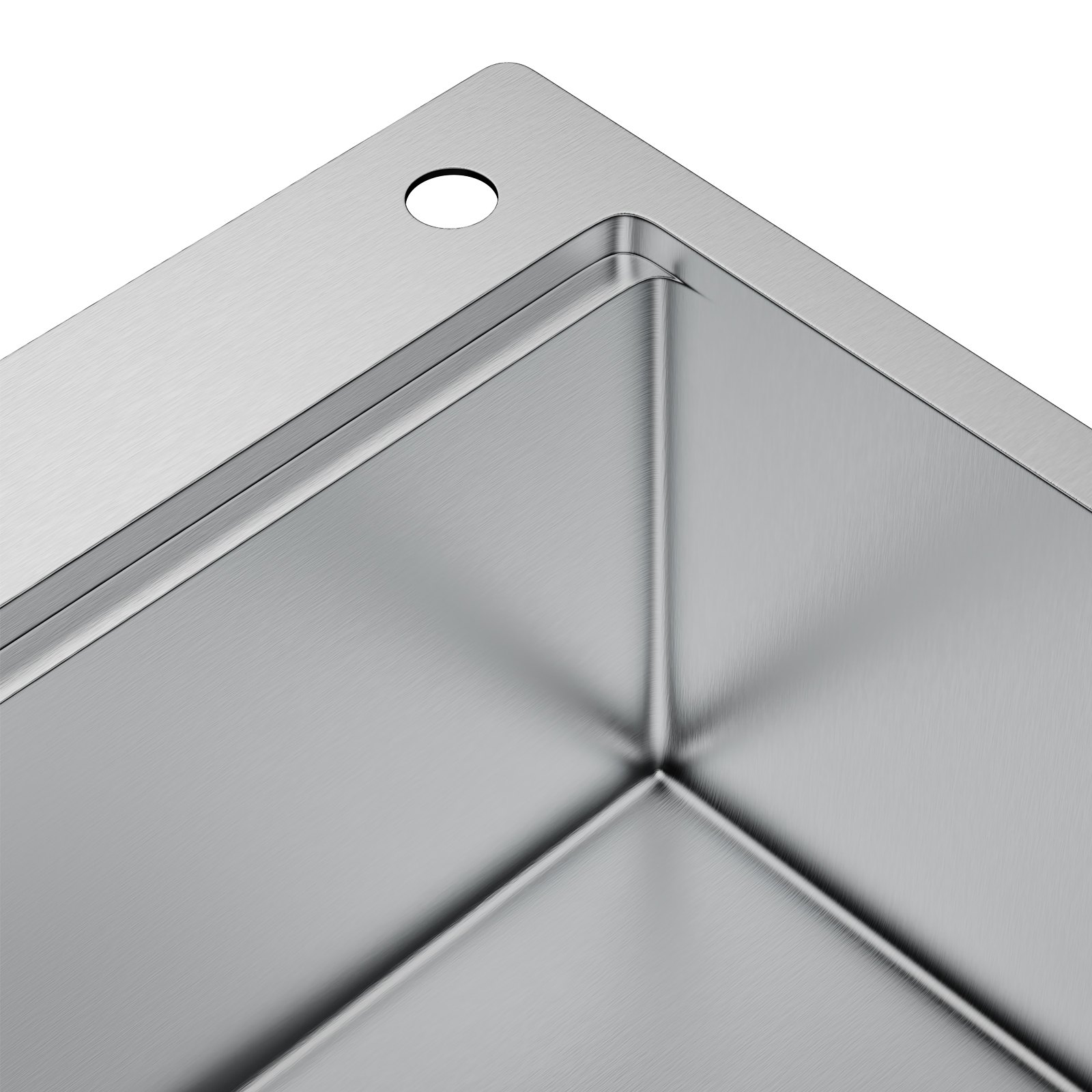 VEVOR Fregadero de Cocina 83.8x55.9x23 cm, Fregaderos Bajo Encimera de Acero Inoxidable 304, Montaje Superior de un Seno con Borde Accesorios para Estación de Trabajo, RV, Cocina Preparatoria, Bar