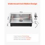 VEVOR Fregadero de Cocina bajo Encimera Acero Inoxidable 304, Lavabo de Granja de Un Solo Tazón con Accesorios, Fregaderos de Lavavajillas Domésticos para RV, Cocina de Preparación, 700 x 430 x 190 mm