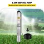 VEVOR Bomba Sumergible 164ft (50m) Bomba de Pozo Bomba de Piscina 25.5GPM para Uso Industrial y Doméstico Bomba de Agua Eléctrica Bomba Centrífuga Máxima Inmersión 42 m Tornillo de Bomba Sumergible
