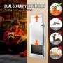VEVOR Puerta para Mascotas con Sistema de Cerradura y 3 Solapas, Marco de Metal de 362 x 536 mm, Puerta para Mascotas para Instalar en Paredes, Puerta de Mascotas para Perritos y Gatitos, Blanca, L