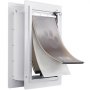 VEVOR Pet Door, Dog Door, Metal Frame with Lock & 3-Flap System, 312 x 435 mm, Weatherproof Pet Door Suitable for Cats, Dogs, Kittens (White-M), Easy Installation