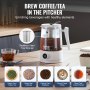 VEVOR Generador de Jarra de Agua de Hidrógeno Hervidor de Agua con Generador de Hidrógeno Capacidad de 1,5 L / 52,8 oz Tecnología SPE y PEM Máquina Ionizadora de Agua Rica en Hidrógeno para Café o Té