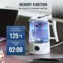 VEVOR Generador de Jarra de Agua de Hidrógeno Hervidor de Agua con Generador de Hidrógeno Capacidad de 1,5 L / 52,8 oz Tecnología SPE y PEM Máquina Ionizadora de Agua Rica en Hidrógeno para Café o Té