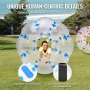 VEVOR Bola de choque inflable Bola de choque de parachoques 2 piezas 1,2 m x 1,03 m Bola de colisión humana Bola de rebote de burbujas cuerpo de PVC Bola de parachoques inflable de puntos rojo+azul