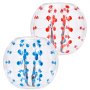 VEVOR Bola de choque inflable Bola de choque de parachoques 2 piezas 1,2 m x 1,03 m Bola de colisión humana Bola de rebote de burbujas cuerpo de PVC Bola de parachoques inflable de puntos rojo+azul
