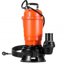 VEVOR 550 W Bomba de Sumidero Sumergible, Bomba de Sumidero de Hierro Fundido de 18000 L/H con Interruptor de Flotador Automático, Altura de Descarga de 10 m, para Evacuación de Aguas Residuales