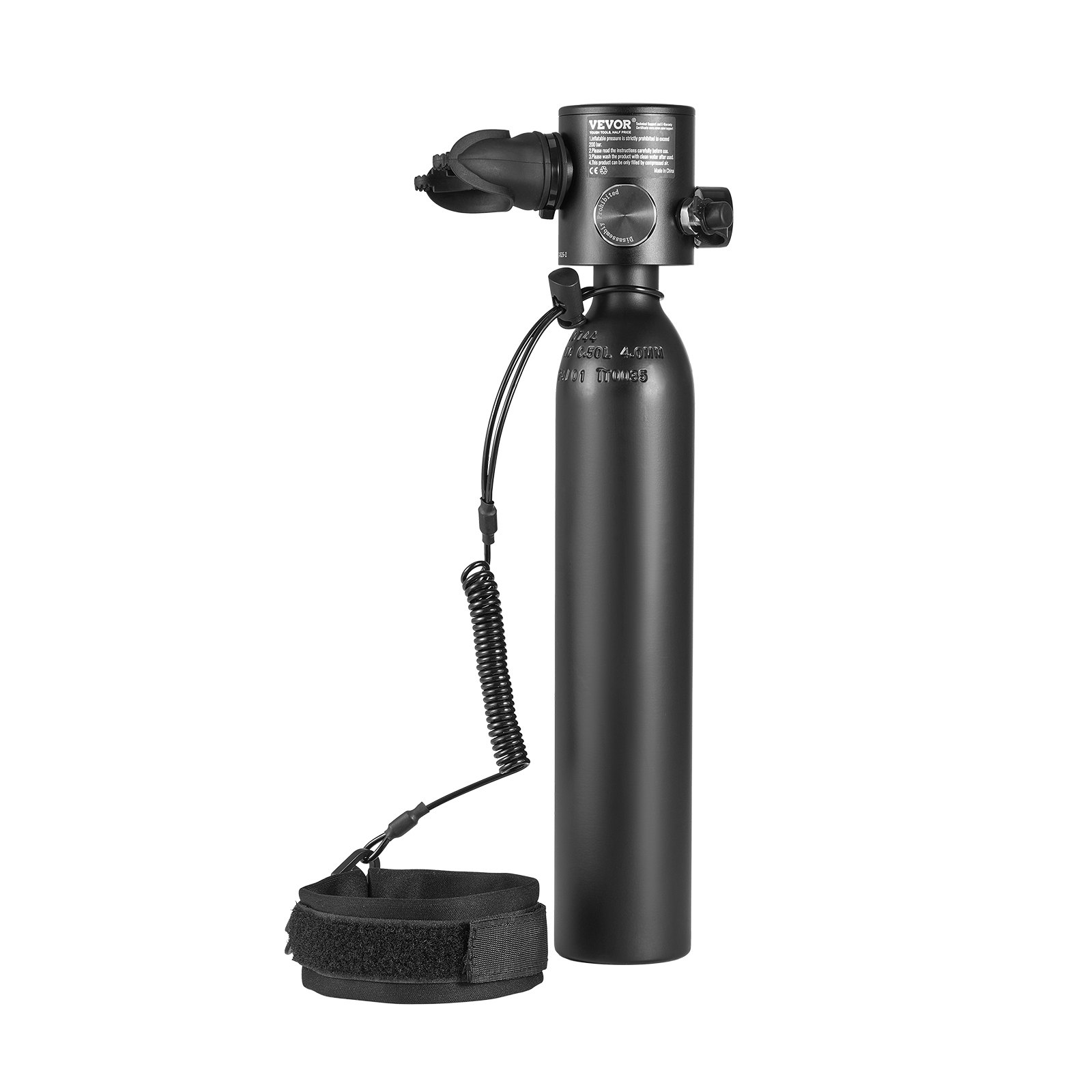 VEVOR Diving Cylinder, Diving Tank, Oxygen Cylinder for Diving, Supports 5-10 Minutes of Underwater Breathing, 10m Diving Depth, Snorkel Air Tank with Snorkel Mask & Pump for Underwater Exploration