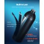 VEVOR Tanque de Buceo 1 L 30 m de Profundidad Recargable con Bomba 89 x 360 mm