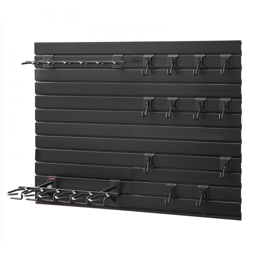VEVOR Estante de Pared para Armas de Fuego, Capacidad de 6 Escopetas y 6 Pistolas, Soporte de Montaje en Pared, con Ganchos Adicionales, Acero al Carbono, Organizador de Accesorios para Taller Garaja