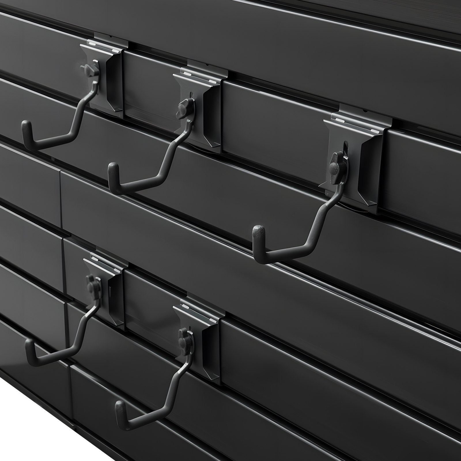 VEVOR Estante de Pared para Armas de Fuego, Capacidad de 6 Escopetas y 6 Pistolas, Soporte de Montaje en Pared, con Ganchos Adicionales, Acero al Carbono, Organizador de Accesorios para Taller Garaja