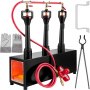 VEVOR Forja de Gas Propano CMPROF-3 Cuadrado 3 Quemadores 23 kW · h 80000 BTU 12,6 L con Válvulas de Bola de Gas Horno de Forja Horno de Fusión de Gas Propano para Herreros, Fabricantes de Cuchillos