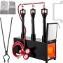 VEVOR Forja de Gas Propano CMPROF-3 + 1D Cuadrado 1 Puerta 3 Quemadores 80000 BTU con Válvulas de Bola de Gas Horno de Forja Horno de Fusión de Gas Propano para Herreros, Fabricantes de Cuchillos