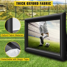 VEVOR Pantalla de Cine Inflable 4,2 x 2,5 m, Pantalla de Proyector Portátil 3D con Tamaño Inflado de 5,12 x 2 x 3,41 m, Pantalla Inflable Exterior con Soplador de Aire Blanco y Negro Pantalla Lavable