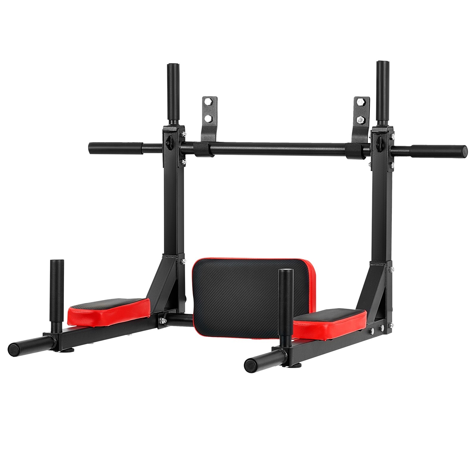 VEVOR Barra de Dominadas Multifuncional de Pared para Gimnasio en Casa, para Entrenamiento de la Parte Superior de Cuerpo, Capacidad de Peso de 200 kg, 952 x 628 x 753 mm, Acero al Carbono, Negro
