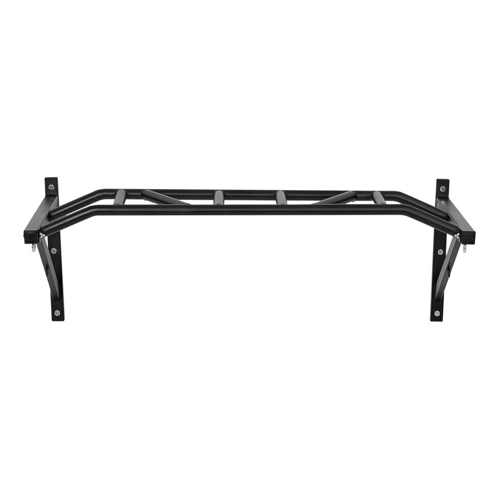 VEVOR Barra de Dominadas de Pared con Agarre Múltiple, para Entrenamiento de Parte Superior del Cuerpo con Perchas, Capacidad 200 kg, para Gimnasio en Casa, 1260 x 586 x 456 mm, Acero al Carbono