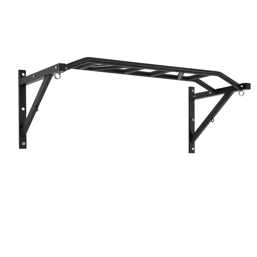 VEVOR Barra de Dominadas de Pared con Agarre Múltiple, para Entrenamiento de Parte Superior del Cuerpo con Perchas, Capacidad 200 kg, para Gimnasio en Casa, 1260 x 586 x 456 mm, Acero al Carbono