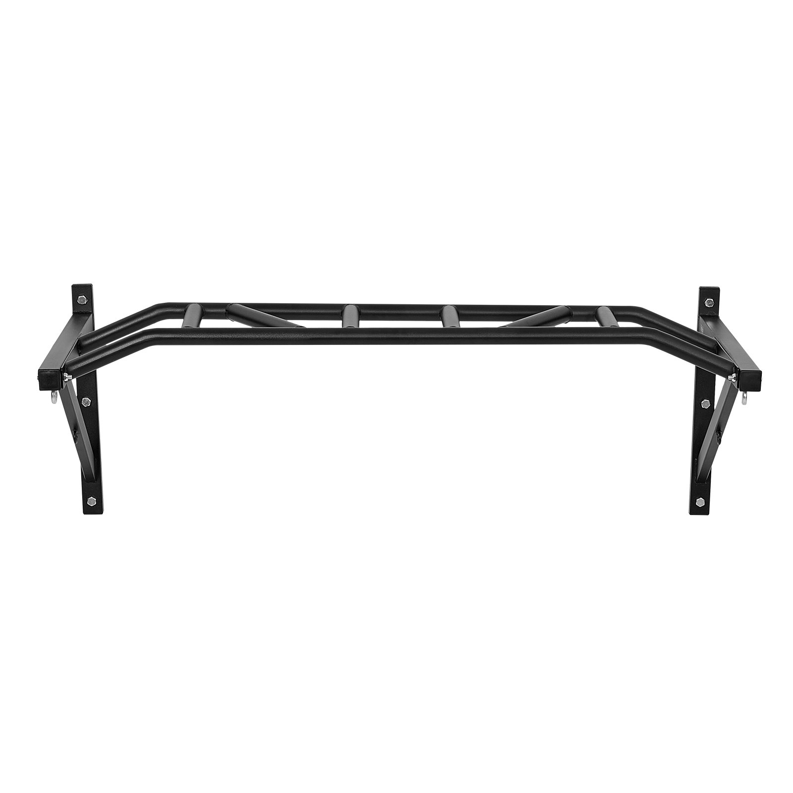 VEVOR Barra de Dominadas de Pared con Agarre Múltiple, para Entrenamiento de Parte Superior del Cuerpo con Perchas, Capacidad 200 kg, para Gimnasio en Casa, 1260 x 586 x 456 mm, Acero al Carbono