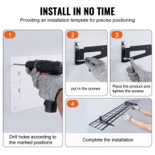 VEVOR 2 estantes de almacenamiento para garaje de 4 x 1 pies, estantes resistentes montados en la pared