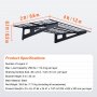 VEVOR Estantes Flotantes de Pared para Garaje, 122 x 61 cm, Juego de 2 Piezas, Gran Superficie Útil, Carga de 227 kg por Estante Colgante de Metal para Herramientas, para Tiendas, Garajes, Almacenes