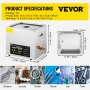 VEVOR 10 L Improved Ultrasonic Cleaner (400 W Heater, 240 W Ultrasound) Professional Digital Laboratory Ultrasonic Cleaner with Heating Timer for Cleaning Parts and Instruments