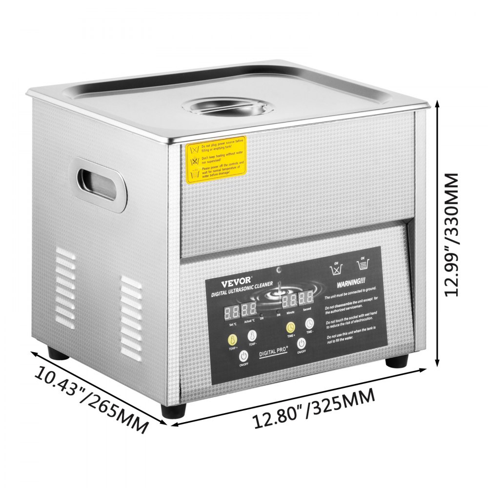 Vevor 10 L Limpiador Ultrasónico Digital Limpieza Ultrasonido Ultrasonic Cleaner