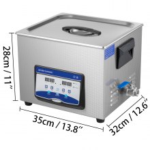 VEVOR Limpiador Ultrasónico, Limpiador de Joyas, Máquina Ultrasónica, Limpiador Sónico, Digital, 15L