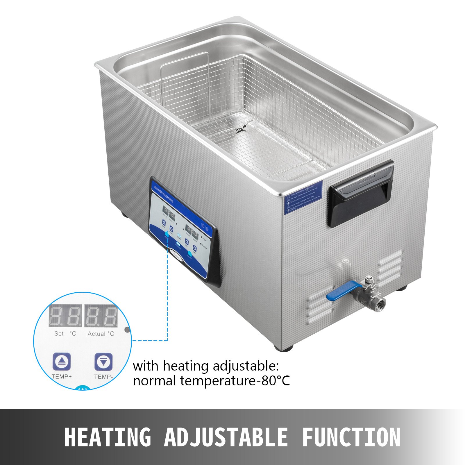 Limpiador Ultrasónico 22l 300w/600w Inteligente Inoxidable Aplicación Amplia