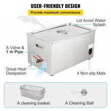 VEVOR Limpiador Ultrasónico 30 L Máquina de Limpieza Ultrasónica para Joyas