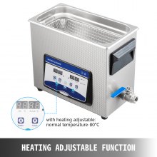 VEVOR Limpiador Ultrasónico, Limpiador de Joyas, Máquina Ultrasónica, 6.5L, Limpiador Sónico Digital