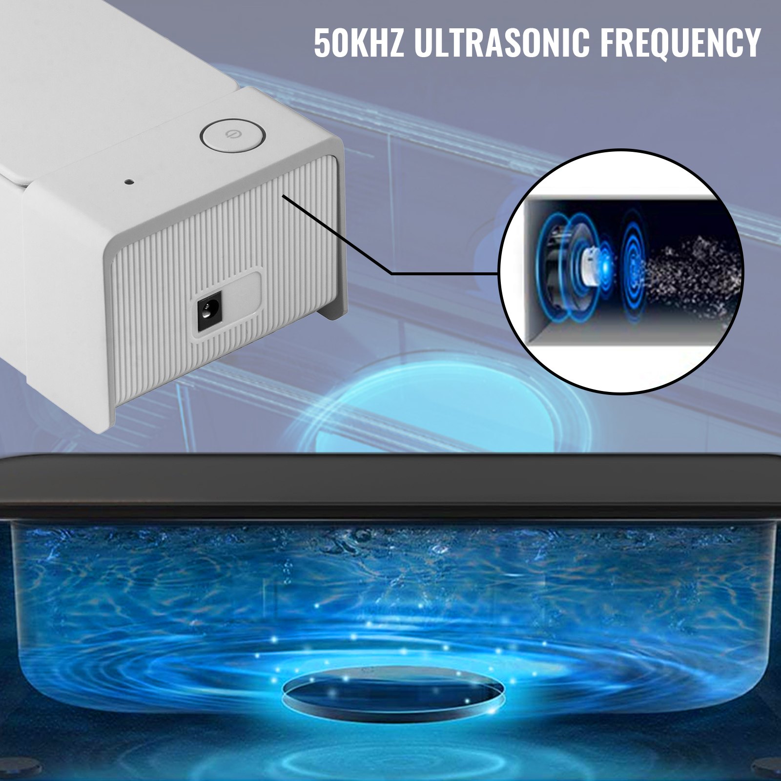 Vevor 600 Ml Limpieza Por Ultrasonido Ultrasonic Cleaner Limpiador 50 Khz Blanco