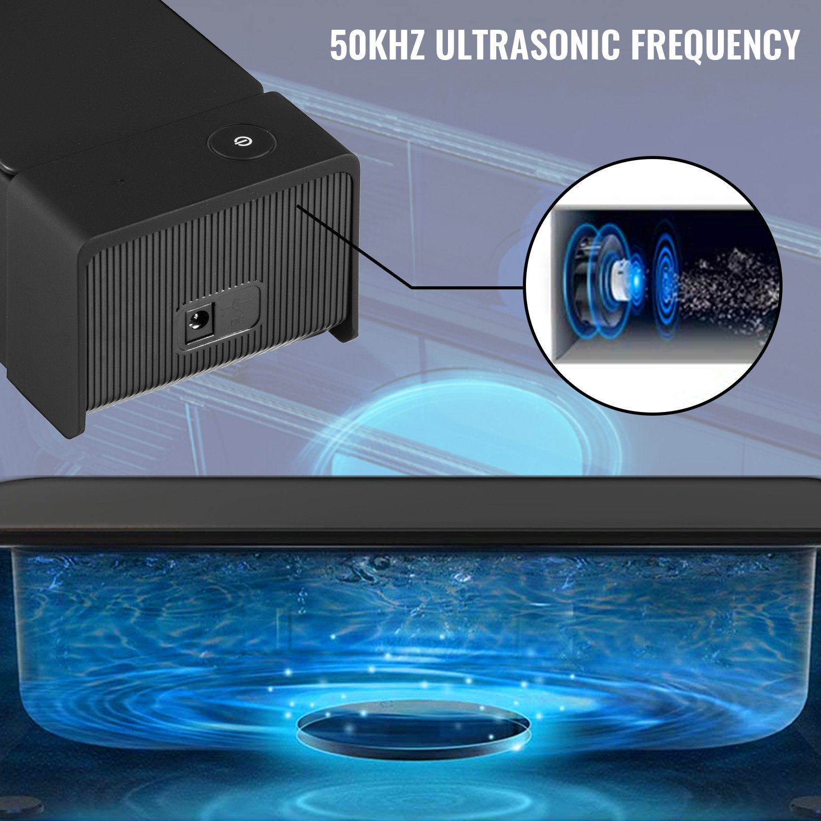 Vevor 600 Ml Limpieza Por Ultrasonido Ultrasonic Cleaner Limpiador 50 Khz Negro