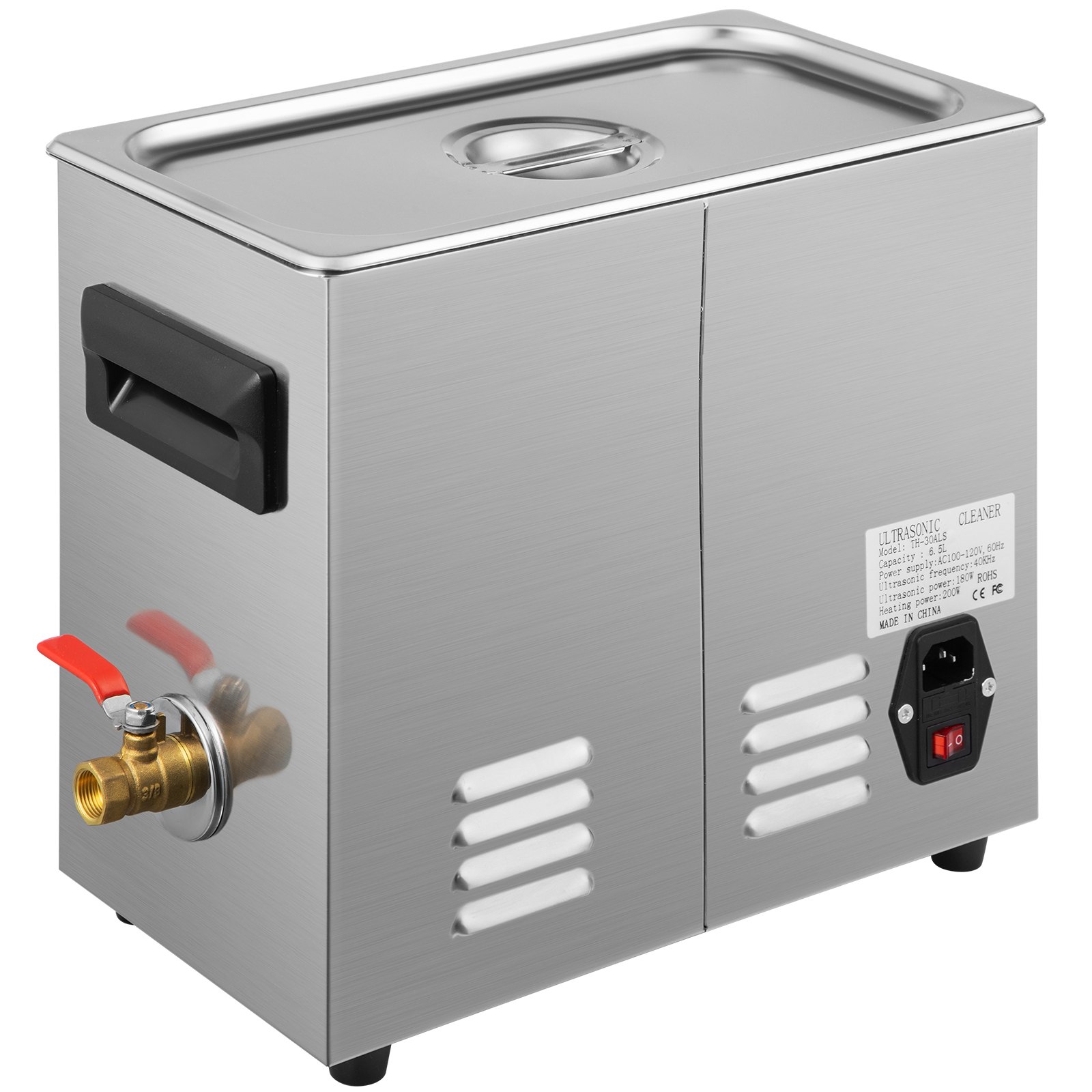 Vevor Limpiador Ultrasónico Digital 6 L Máquina De Limpieza Ultrasónica 180 W