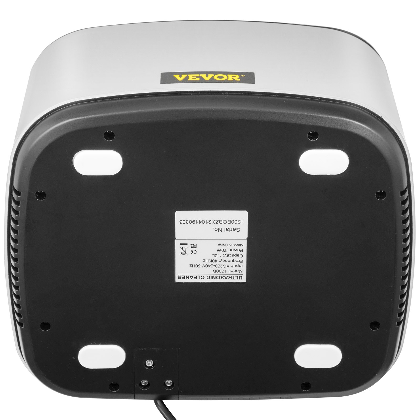 VEVOR Limpiador Ultrasónico, 1.2L Limpiador por Ultrasonidos con Temporizador, 70 W Máquina de Ultrasonidos Profesional 0-8 min para Limpiar Frutas, Verdura, Joyas, Gafas, Relojes, Monedas, Gris