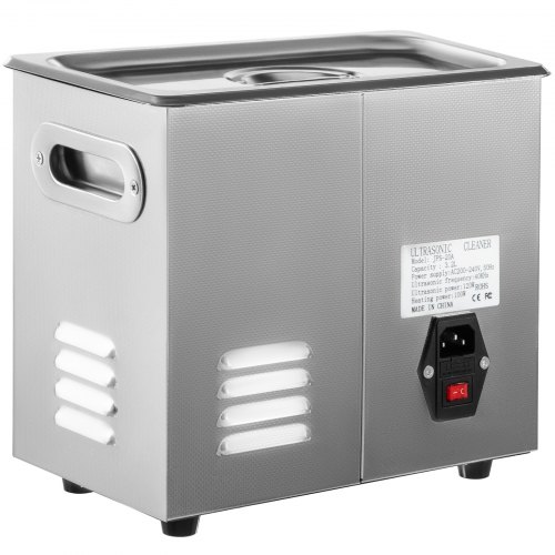VEVOR Limpiador Ultrasónico 3L Limpiador Ultrasónico de Acero Inoxidable Temporizador y Calentador Limpiador Ultrasónico Profesional 40kHz 120W con Cesta Máquina de Limpieza para Metálicos Joyas Gafas
