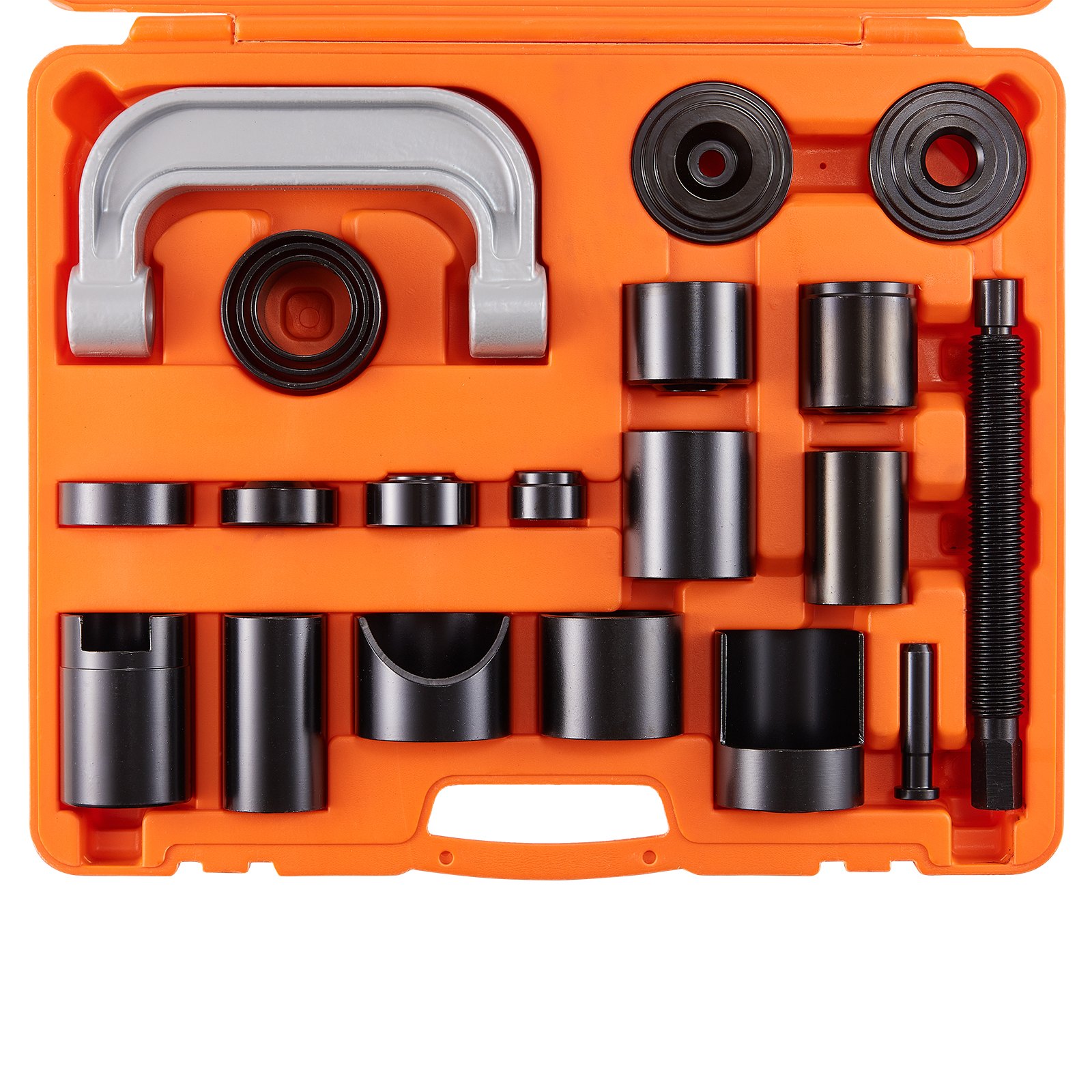 VEVOR Extractor de Rótulas 21 Piezas Extractor de Rótulas de Acero con Adaptadores de Varios Tamaños Kit de Extracción e Instalación de Rótulas U-Joint Pasador de Anclaje de Freno Vehículos 2WD 4WD