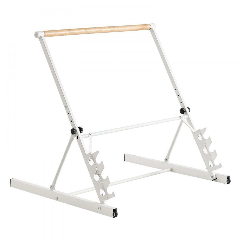 VEVOR Barra Elástica de Madera de Ballet, 4 Niveles, con Un Asa de Bloqueo Lateral, para Ejercicios de Ballet, Entrenamiento de Equilibrio, Ejercicios de Relajación y Yoga, 1048 x 870 x 950 mm