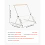 VEVOR Barra Elástica de Madera de Ballet, 4 Niveles, con Un Asa de Bloqueo Lateral, para Ejercicios de Ballet, Entrenamiento de Equilibrio, Ejercicios de Relajación y Yoga, 1048 x 870 x 950 mm