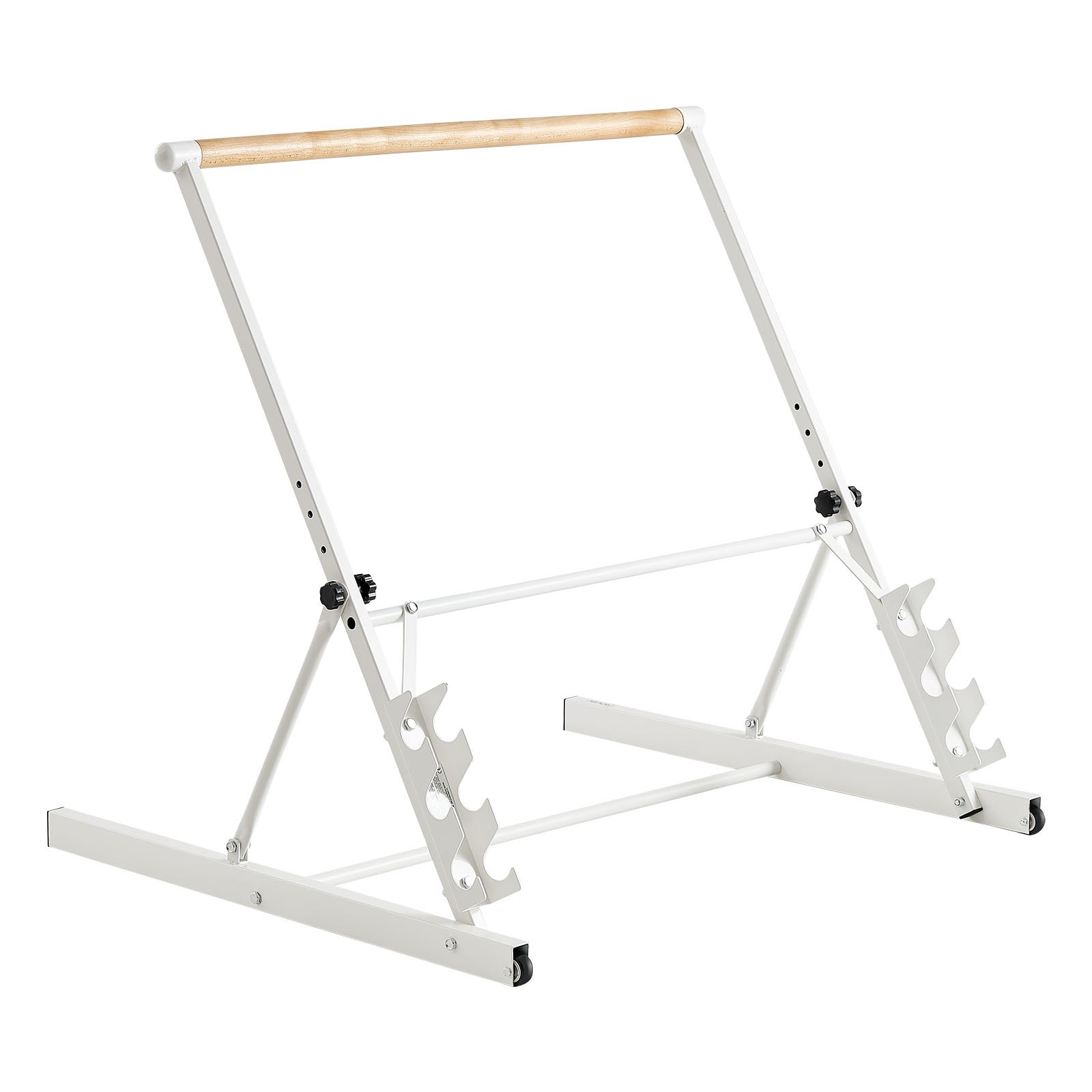 VEVOR Barra Elástica de Madera de Ballet, 4 Niveles, con Un Asa de Bloqueo Lateral, para Ejercicios de Ballet, Entrenamiento de Equilibrio, Ejercicios de Relajación y Yoga, 1048 x 870 x 950 mm